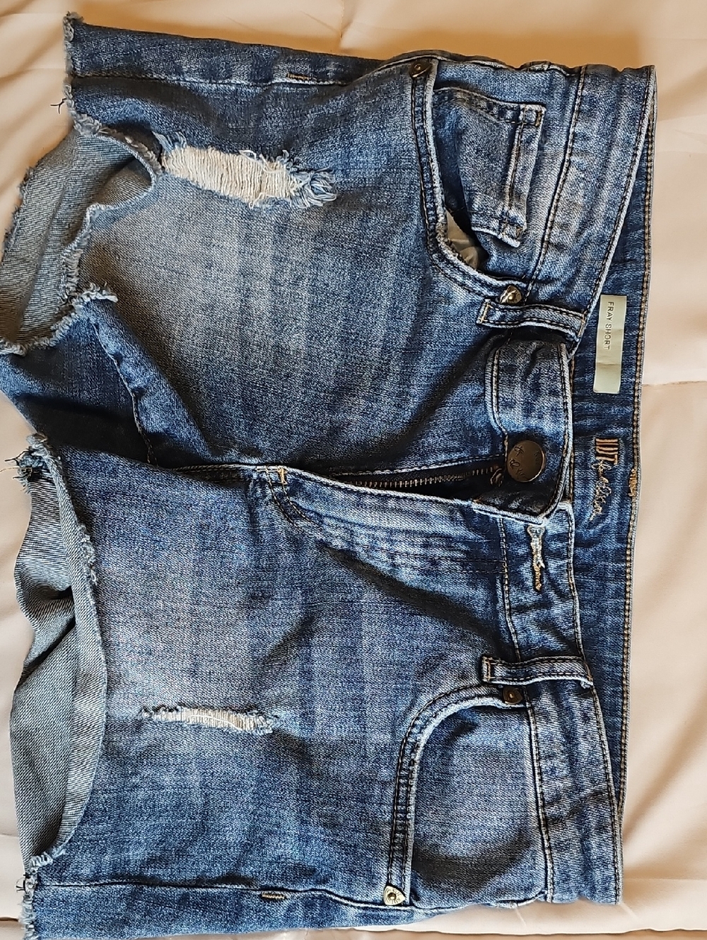 Kut from the Kloth Distressed Denim Shorts in Blue